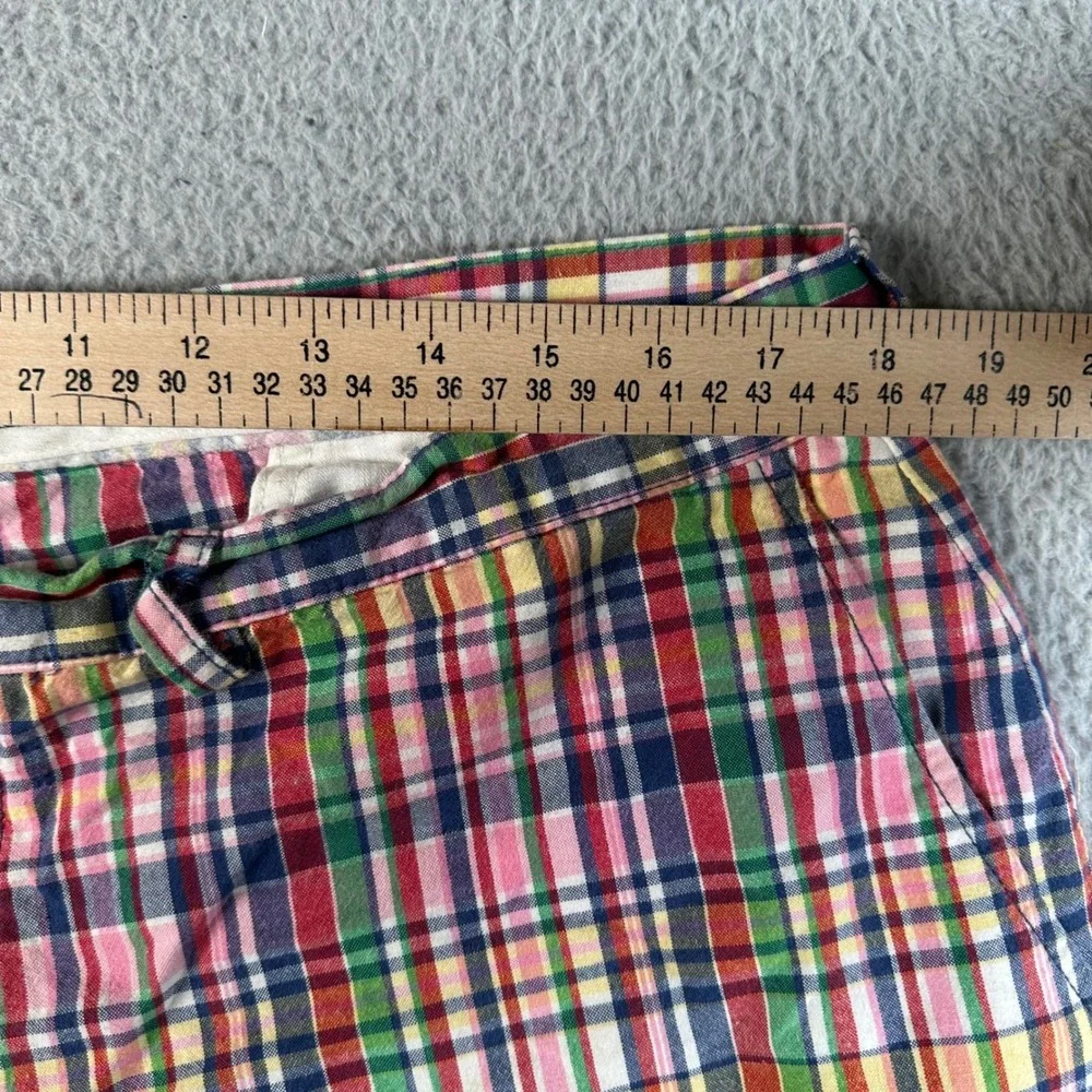 Polo Ralph Lauren Mens 38 Multicolor Madras Plaid Cotton Shorts Classic Fit Golf